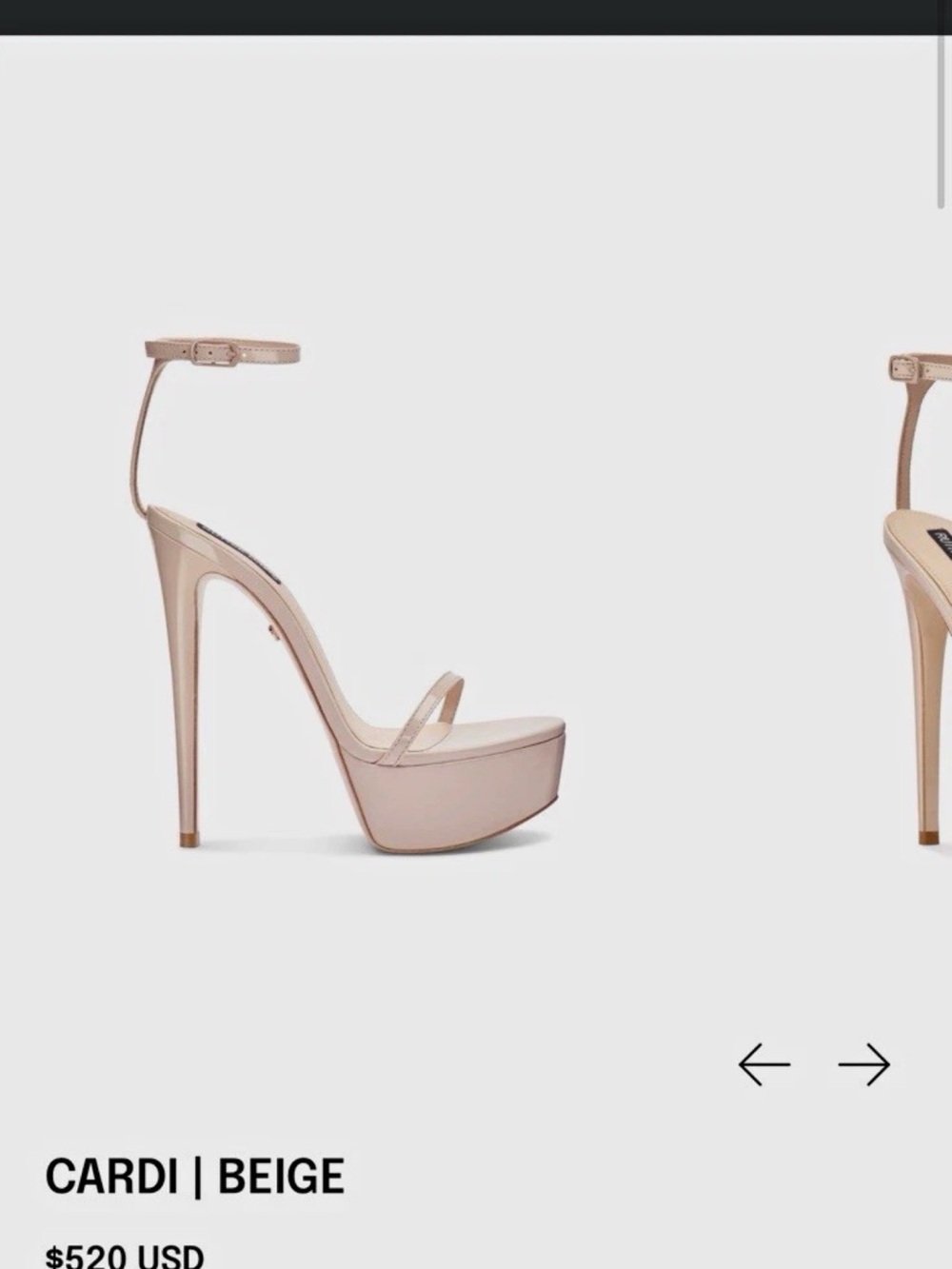 Ruthie Davis Cardi Beige Platform Stiletto Sandals